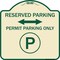Signmission Reserved Parking Permit Parking W/and Bidirectional Arrow Aluminum Sign, 18" x 18", TG-1818-23146 A-DES-TG-1818-23146 - alternate 1